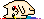 animated sprite of chiyo-chichi crying and laying in a puddle of rainbow tears